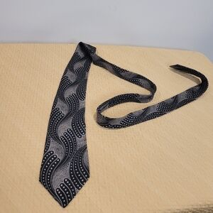 Giorgio armani vintage silk black/gray tie